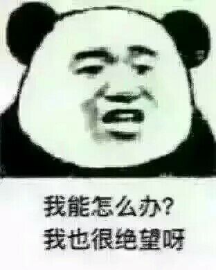 我能怎么办?我也很绝望呀!(熊猫人)