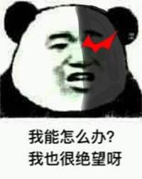 我能怎么办?我也很绝望呀!(熊猫人)