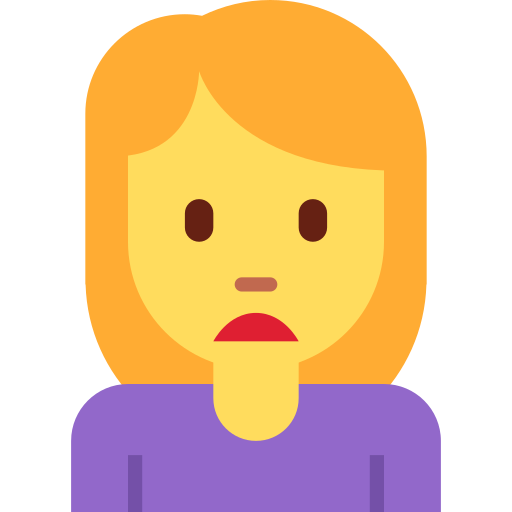 Woman frowning