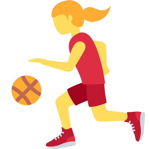 Woman bouncing ball