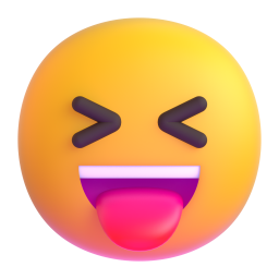 Squinting face with tongue