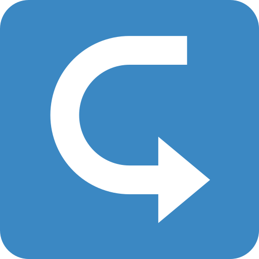 Left arrow curving right