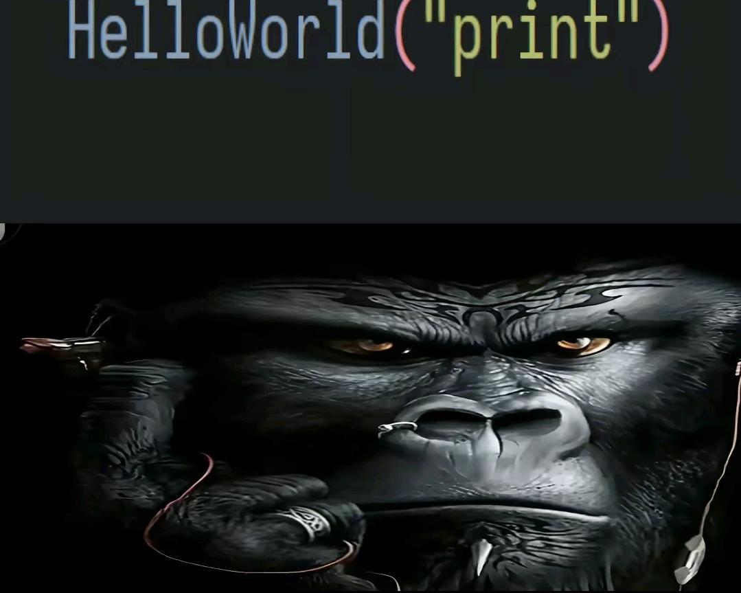 Return To Monke: The Hello World Paradox