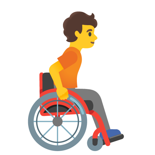 Person in manual wheelchair facing right