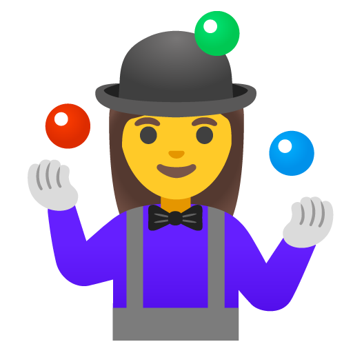 Woman juggling