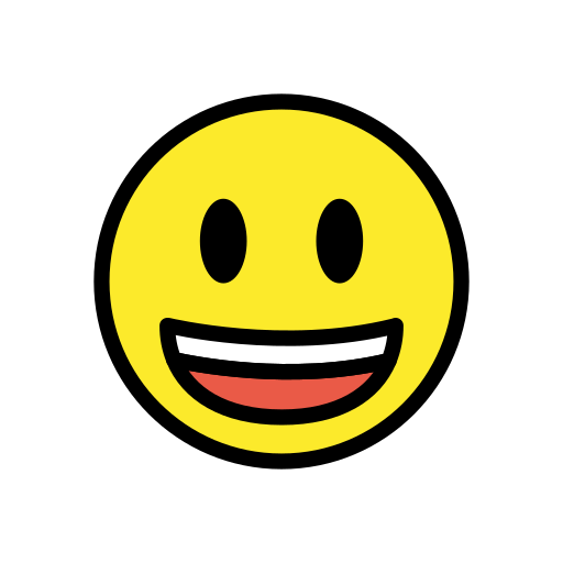 Grinning face with big eyes