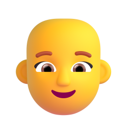 Woman: bald