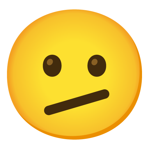 Face with diagonal mouth
