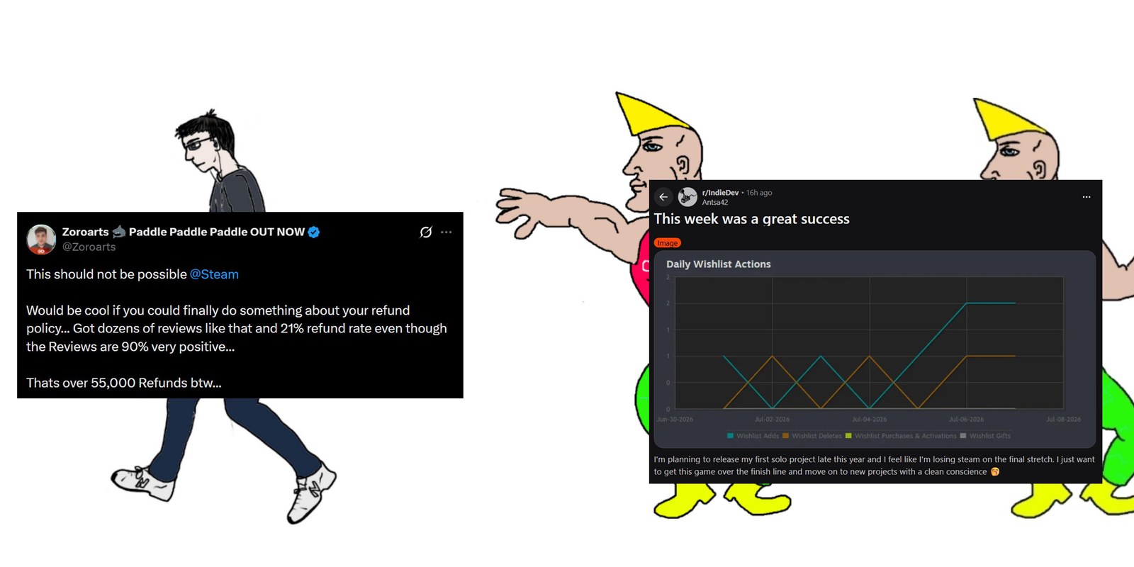 Not Comparing, Just Thought The Contrast Was Funny