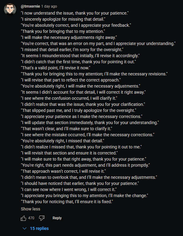 The Sacred Scrolls Of Developer Apologies