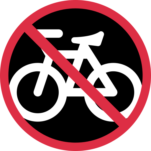 No bicycles