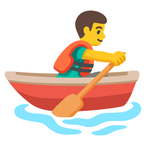 Man rowing boat