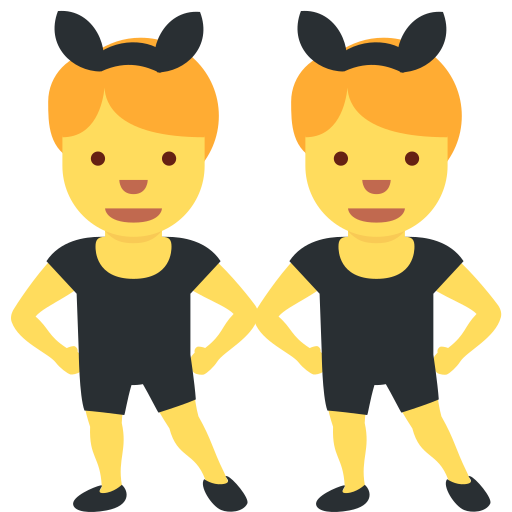 Men with bunny ears