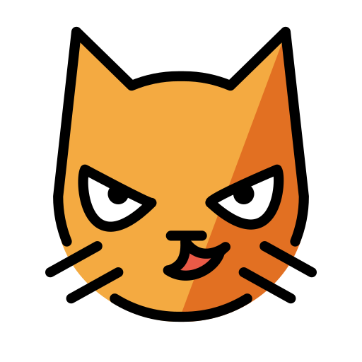 Cat with wry smile