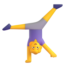 Woman cartwheeling