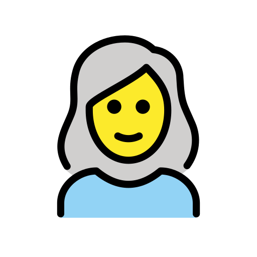 Woman: white hair