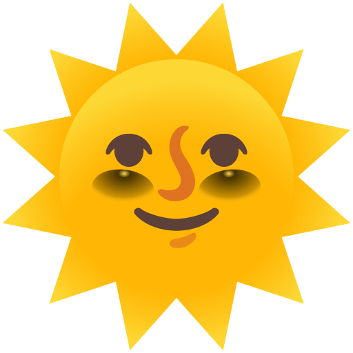 Sun with face