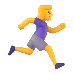Woman running facing right
