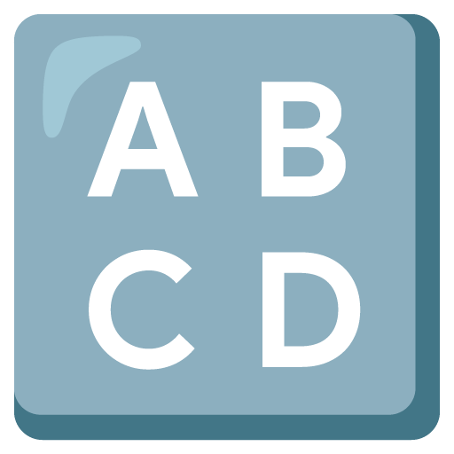 Input latin uppercase