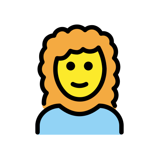 Woman: curly hair