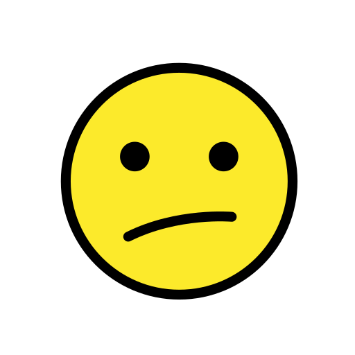 Face with diagonal mouth