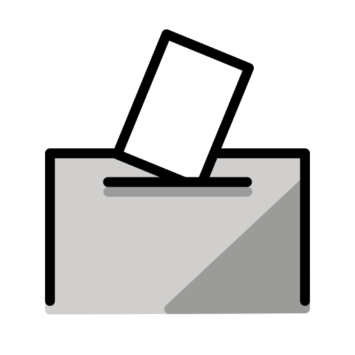 Ballot box with ballot