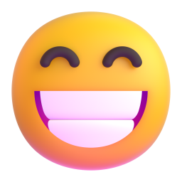 Beaming face with smiling eyes