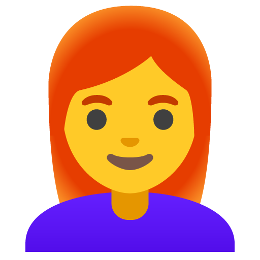 Woman: red hair