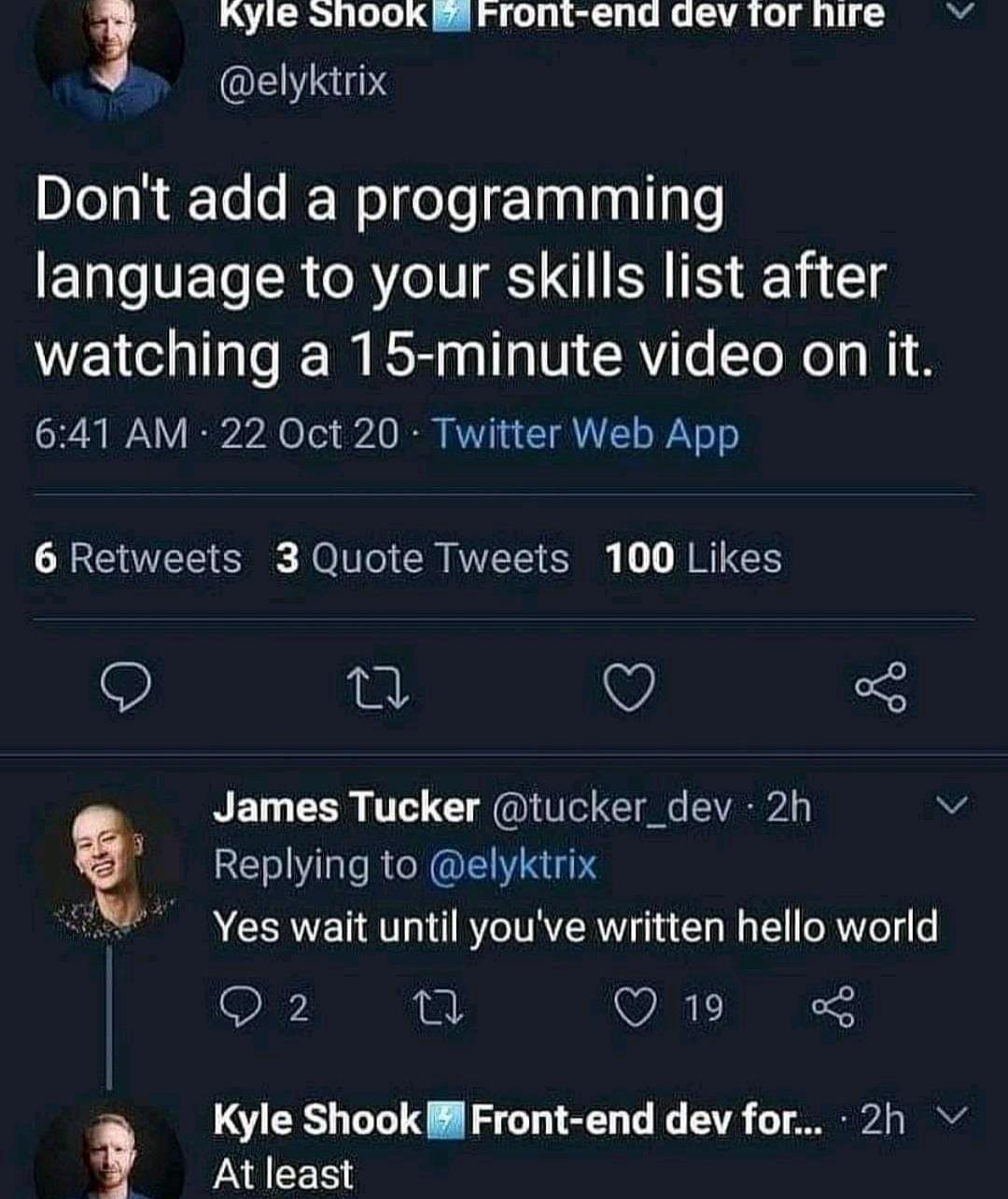 The Hello World Certification