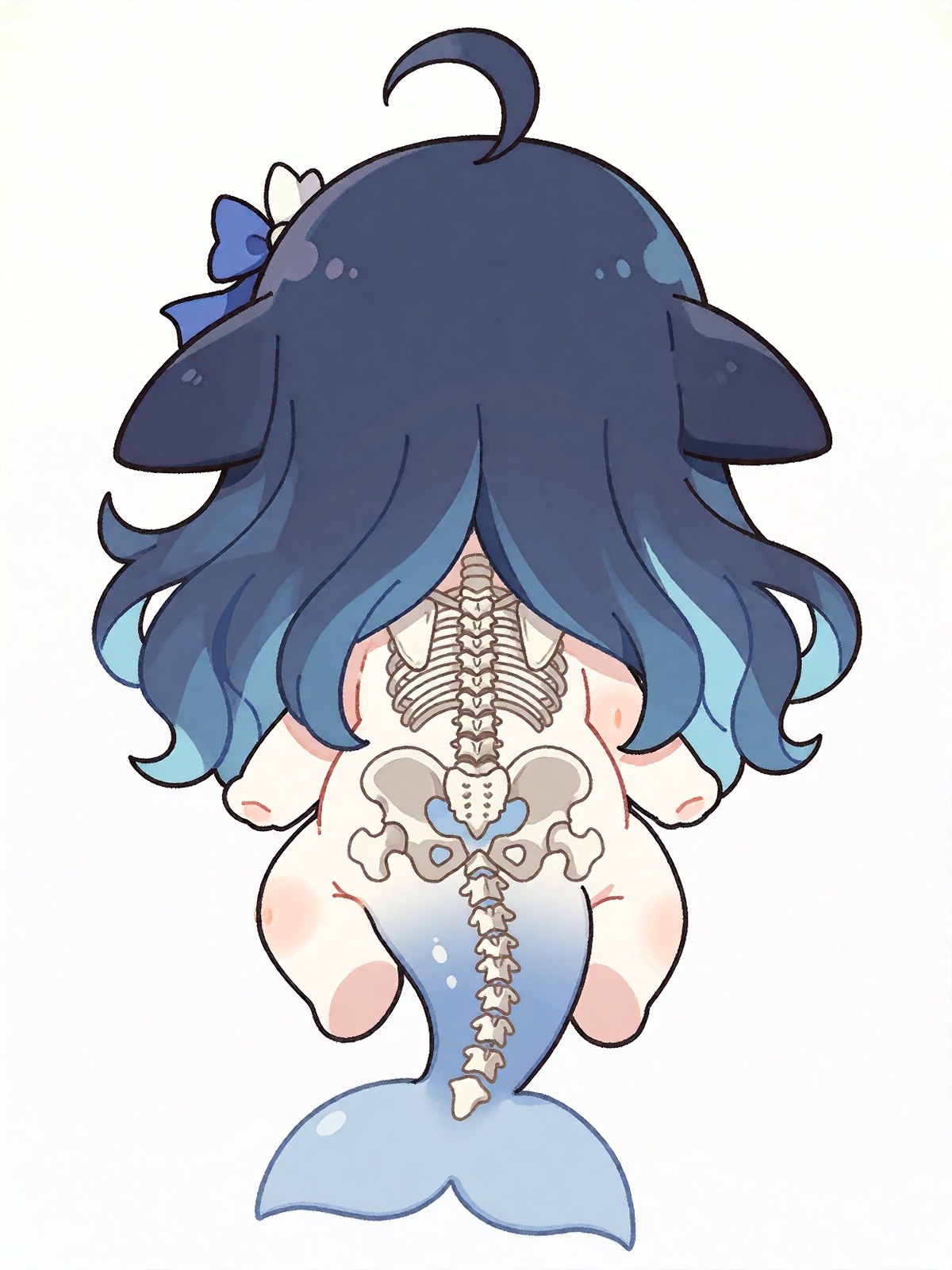 DeepSeek娘 尾部骨骼结构图
