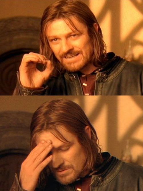 one does not simply facepalm