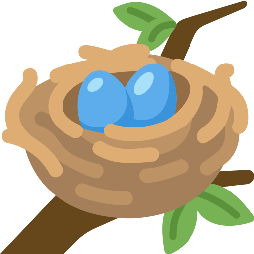 Nest with eggs