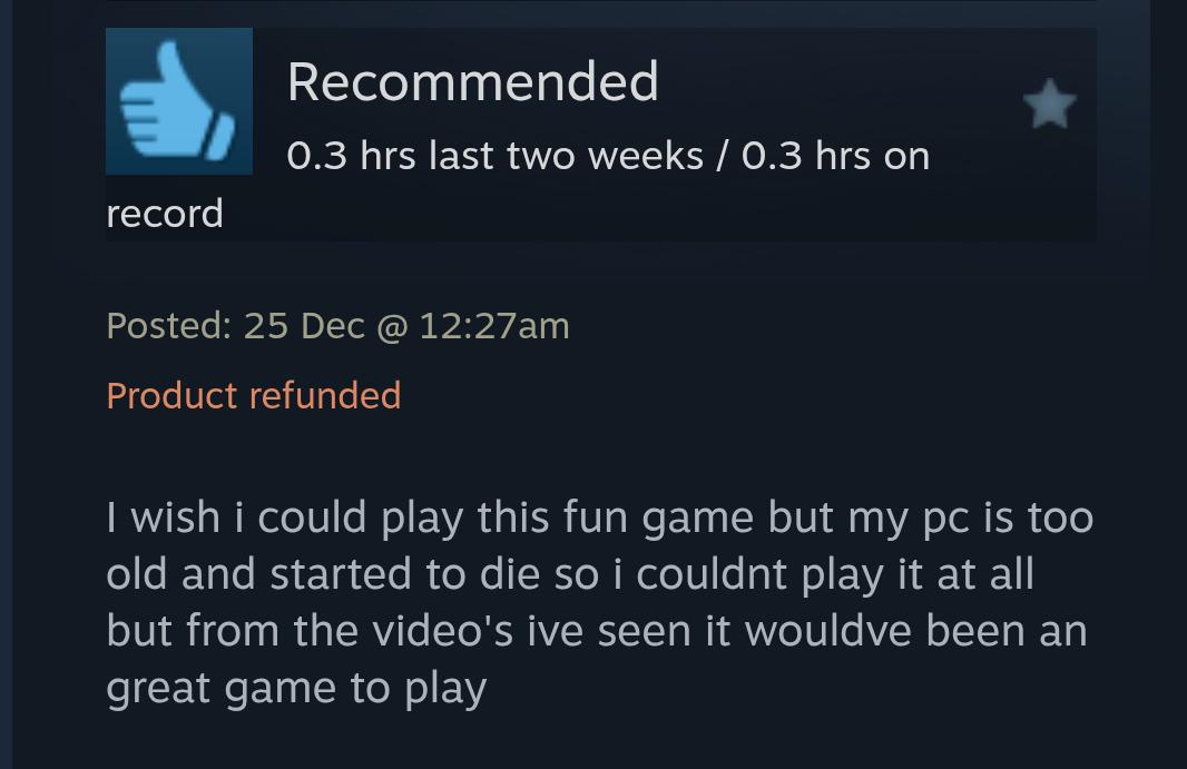 Saddest Review On The Platform