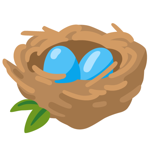 Nest with eggs