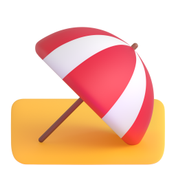 Umbrella on ground