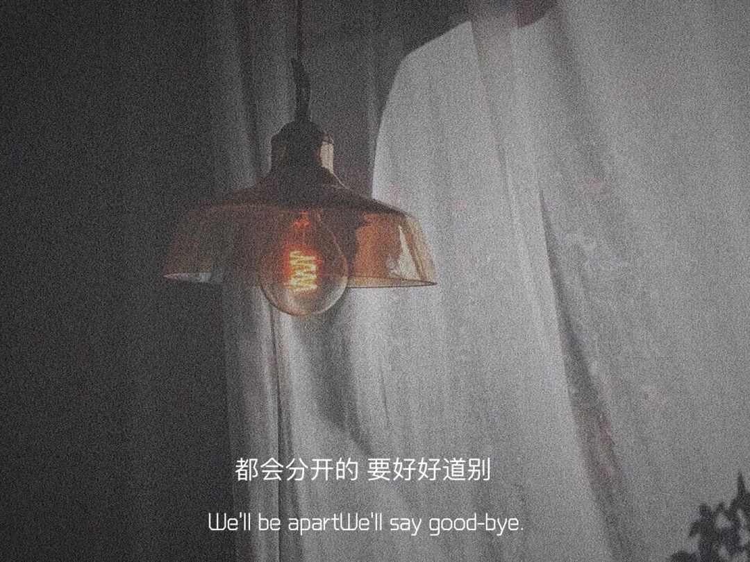 都会分开的要好好道别We'll be apartWe'll say good-bye