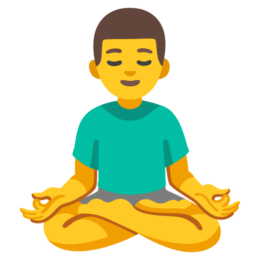 Man in lotus position