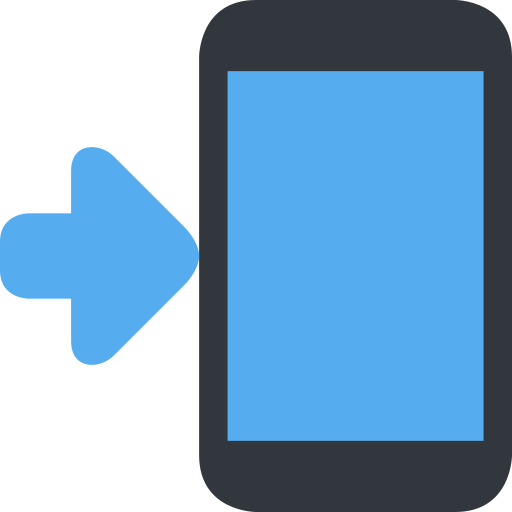 Mobile phone with arrow