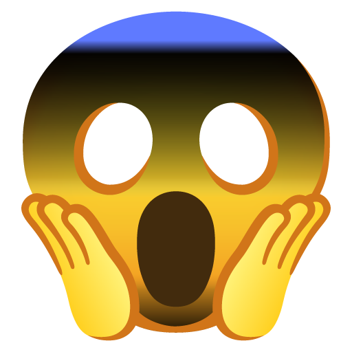 Face screaming in fear