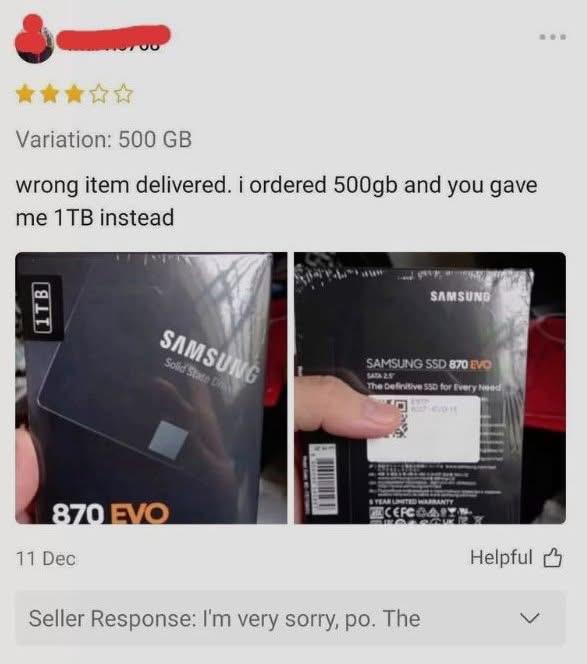 I'm So Sorry For Giving You More