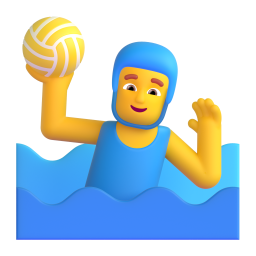 Man playing water polo
