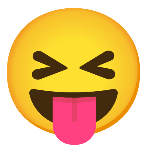 Squinting face with tongue