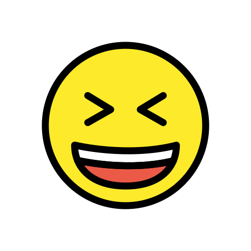 Grinning squinting face