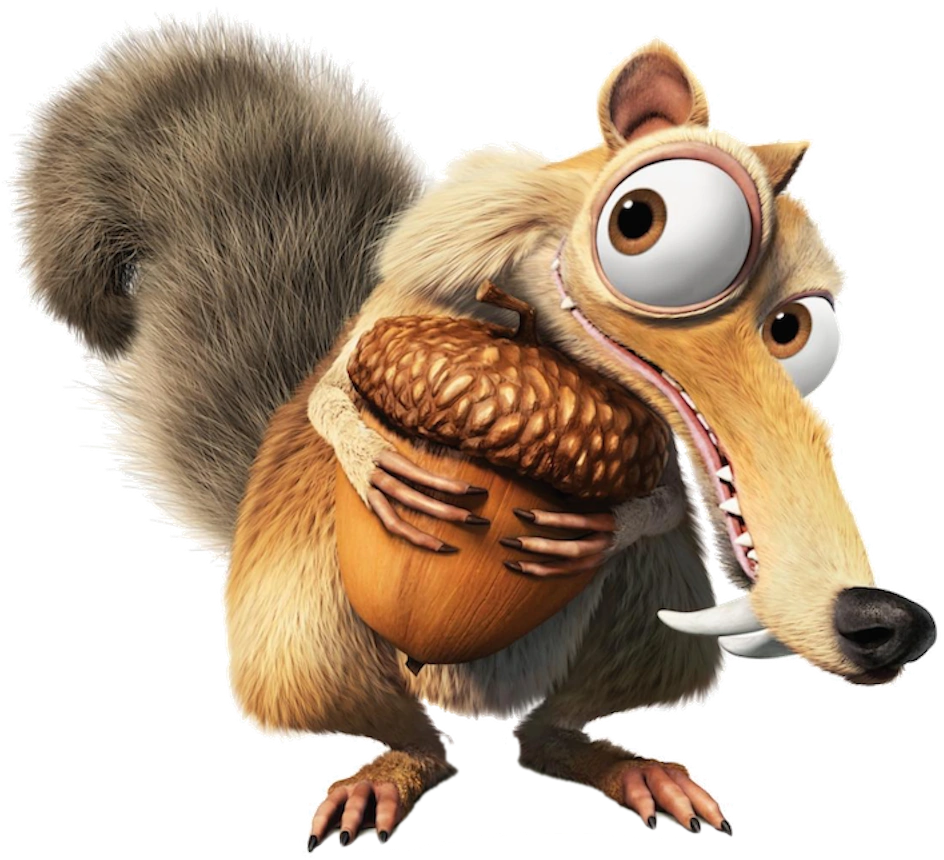 Scrat with his nut