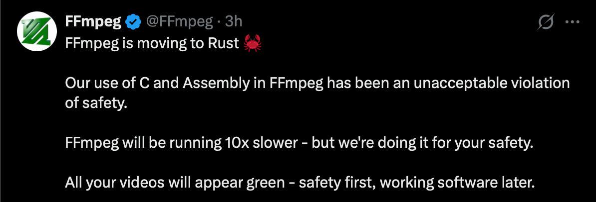 Blazingly Slow FFmpeg