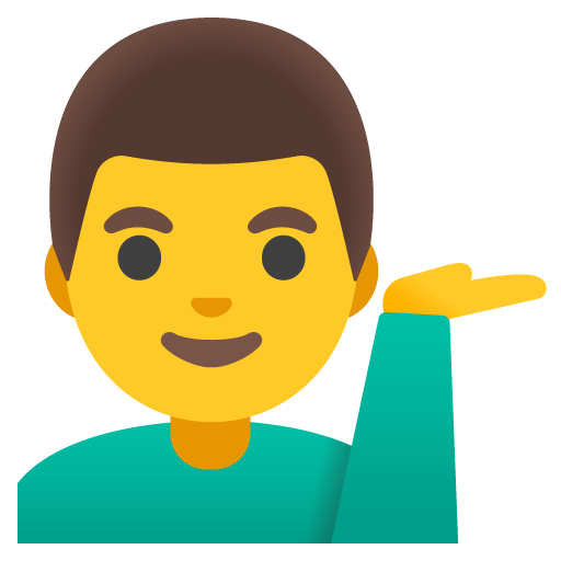 Man tipping hand