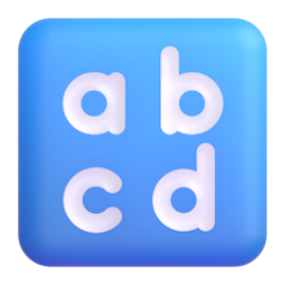 Input latin lowercase