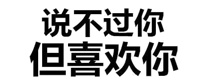 说不过你,但喜欢你!(文字表情)