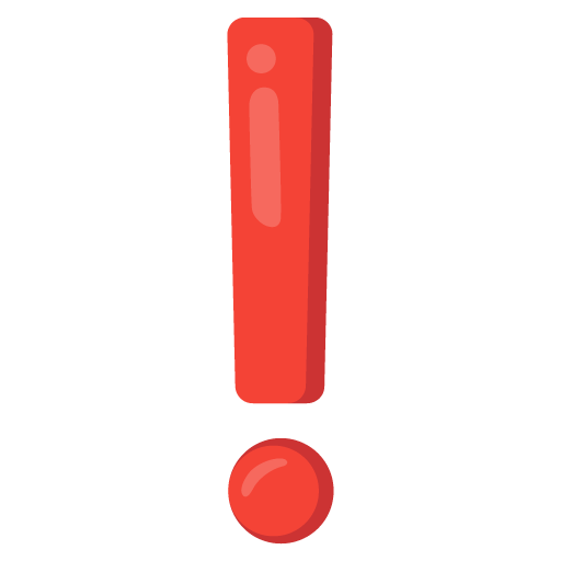 Red exclamation mark