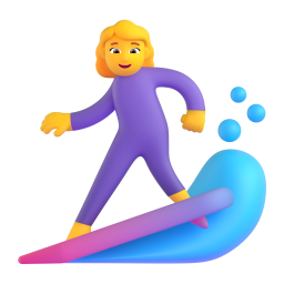 Woman surfing